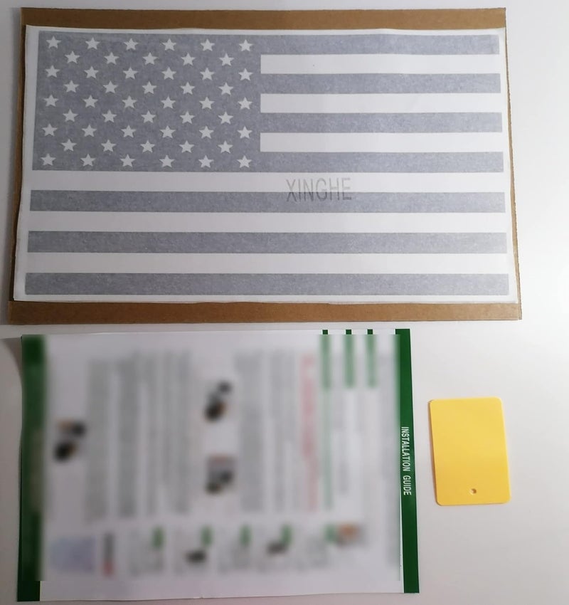 xinghe for Dodge Ram 2009 to 2024 2025 2026, American Flag Decals Stickers for Truck Back Middle Window, Matte Black USA Flag Decal for Truck Back Sliding Window, Rear Window American Flag Decal - Image 5
